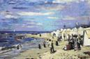 Praia de Banhos: Pintura de Marques de Oliveira, 1884 / Painting Praia de Banhos, by Marques de Oliveira, 1884