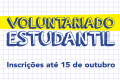 Inscri��es Voluntariado Estudantil