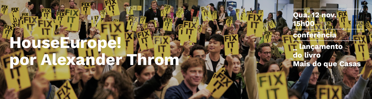 Lanamento do livro 'Mais do que Casas' | Conferncia 'HouseEurope!' por Alexander Throm