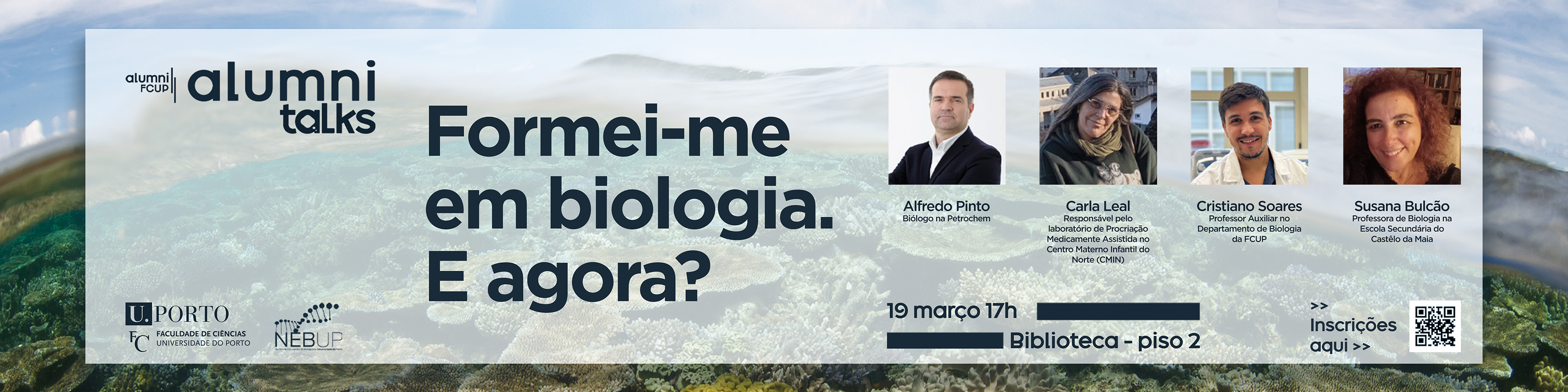Alumni Talks – Biologia, 19 de mar�o | Inscri��es Abertas