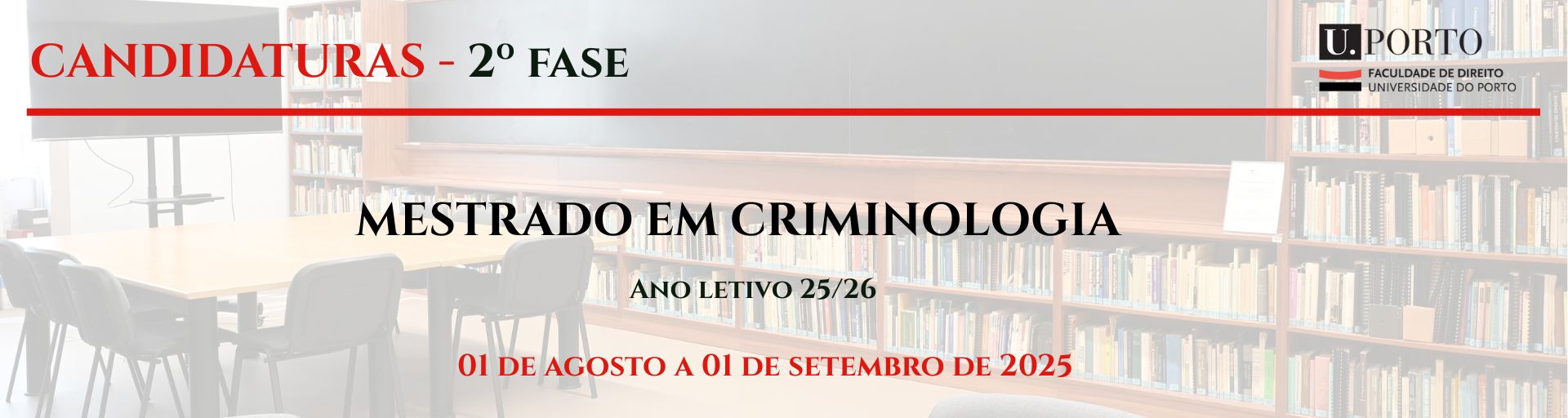 Mestrado em Criminologia 2 Fase Candidaturas