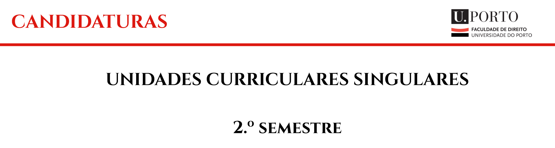 Candidaturas � Frequ�ncia de Unidades Curriculares Singulares