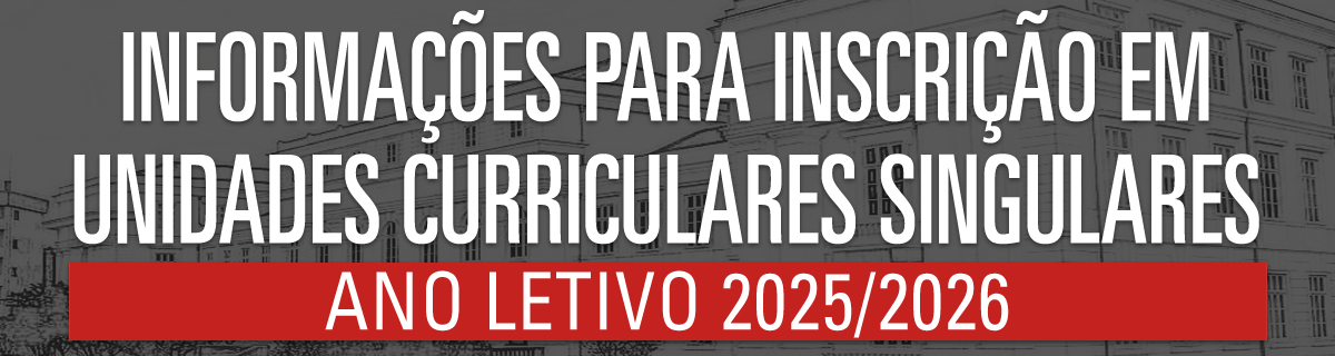 Informaes - Candidaturas  Frequncia de Unidades Curriculares Singulares