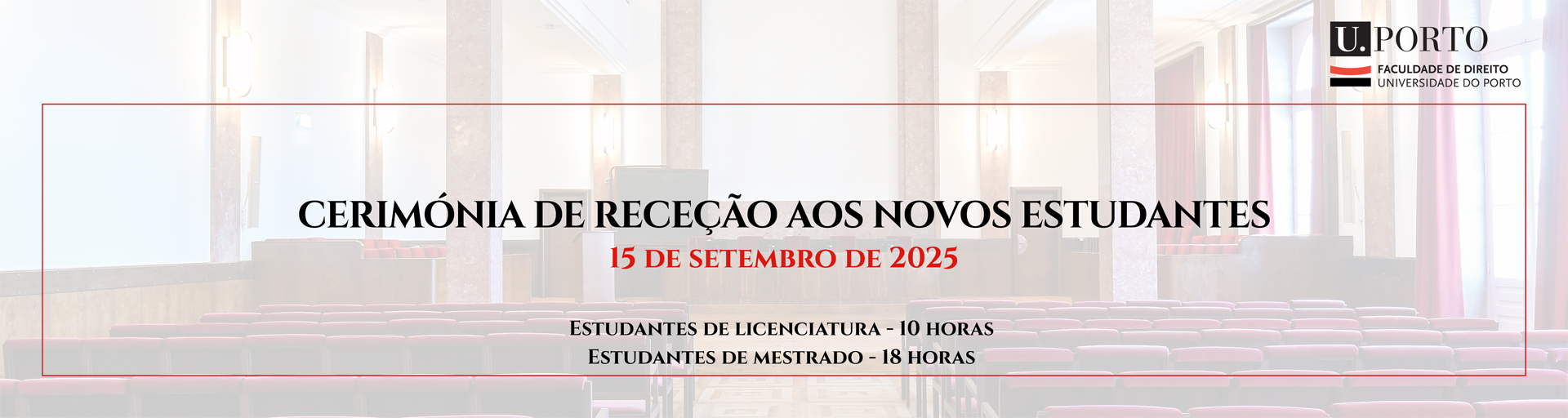 FDUP acolhe novos estudantes no dia 15 de setembro 