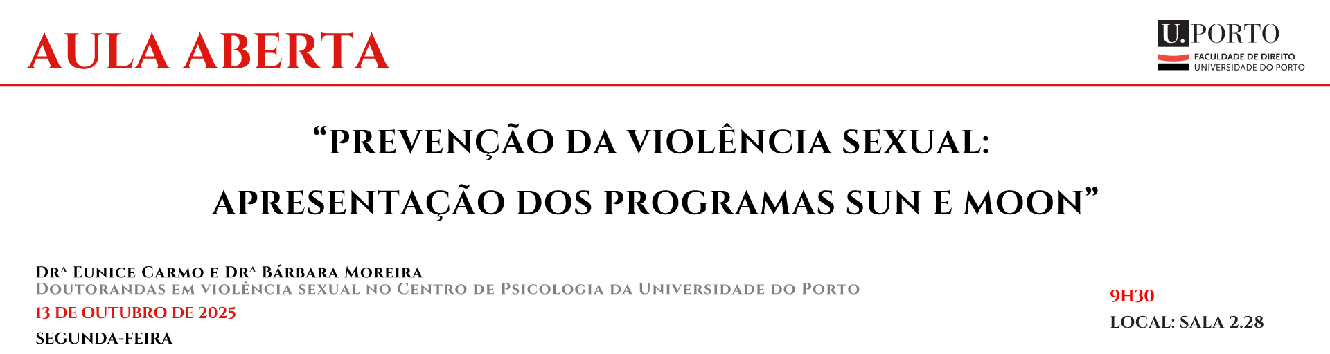 Aula Aberta - Preveno da Violncia Sexual: apresentao dos programas SUN e MOON