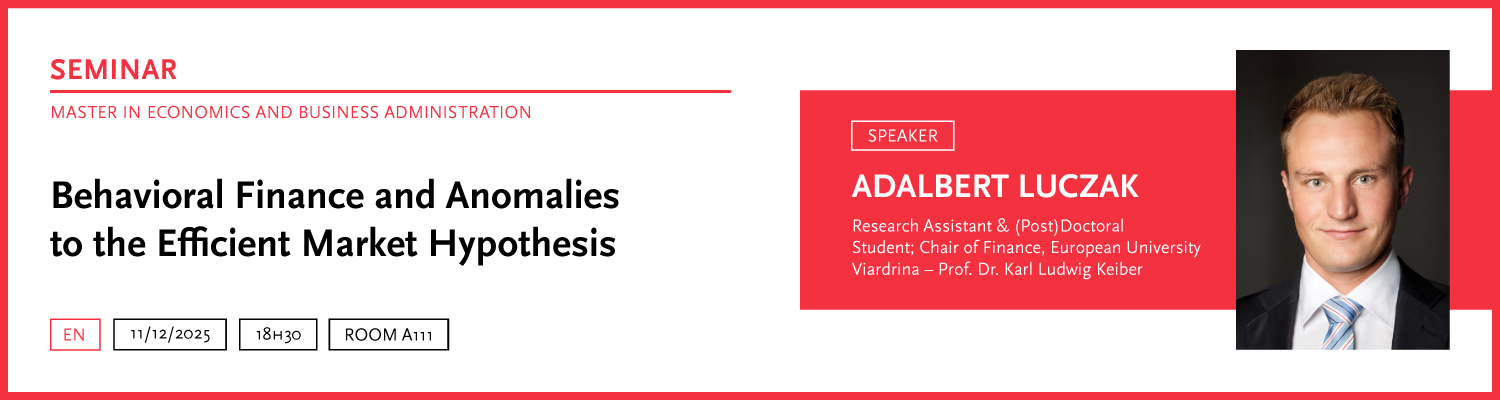 Seminar | Behavioral Finance and Anomalies to the Efficient Market Hypothesis