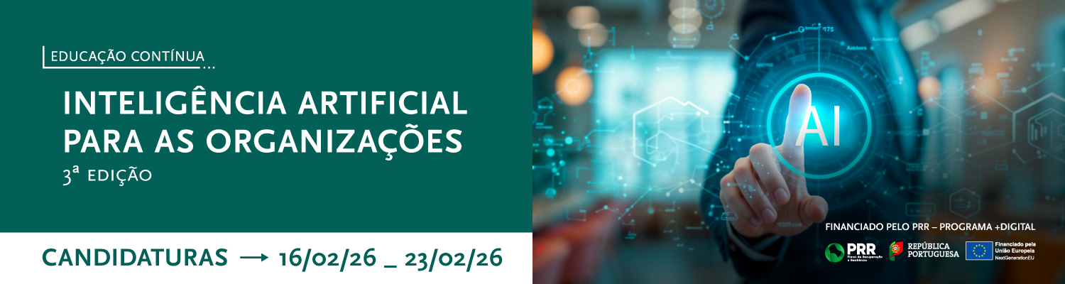 Candidaturas | Intelig�ncia Artificial para as Organiza��es | 3.� edi��o (2025/2026)