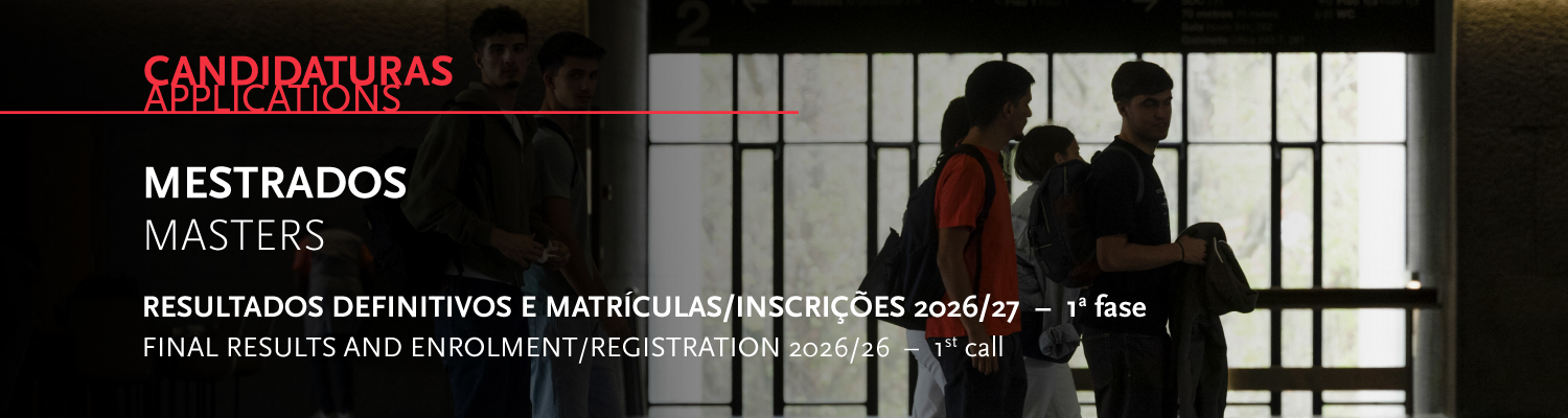 Resultados Definitivos e Matr�culas/Inscri��es - 1.� fase | Mestrados