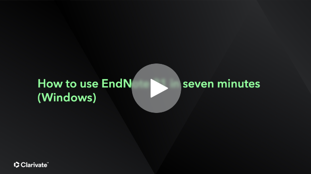 Endnote for windows
