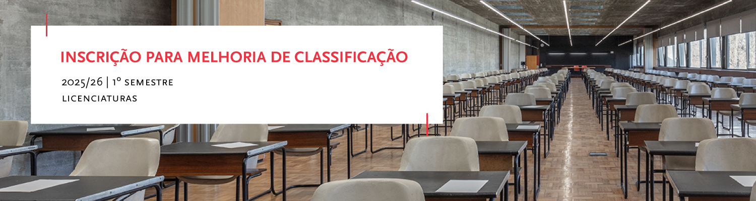 Inscri��o em exame para melhoria de classifica��o - 1.� semestre de 2025/2026