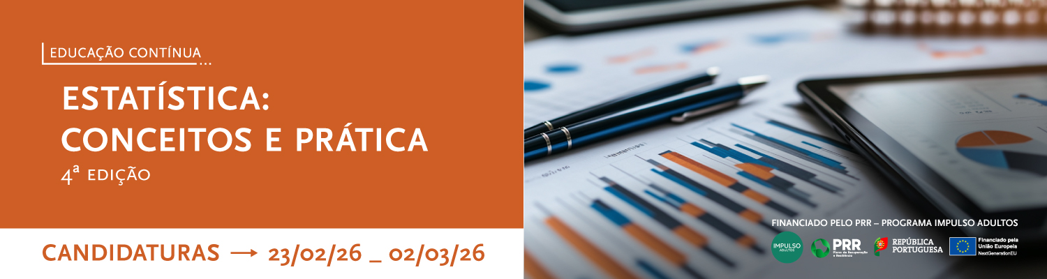 Candidaturas | Estat�stica: conceitos e pr�tica | 4.� edi��o (2025/2026)