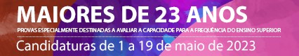 Provas especialmente destinadas a avaliar a capacidade para a frequ�ncia do ensino superior dos maiores de 23 anos