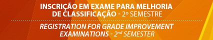 Inscrio em exame para melhoria de classificao - 2. semestre