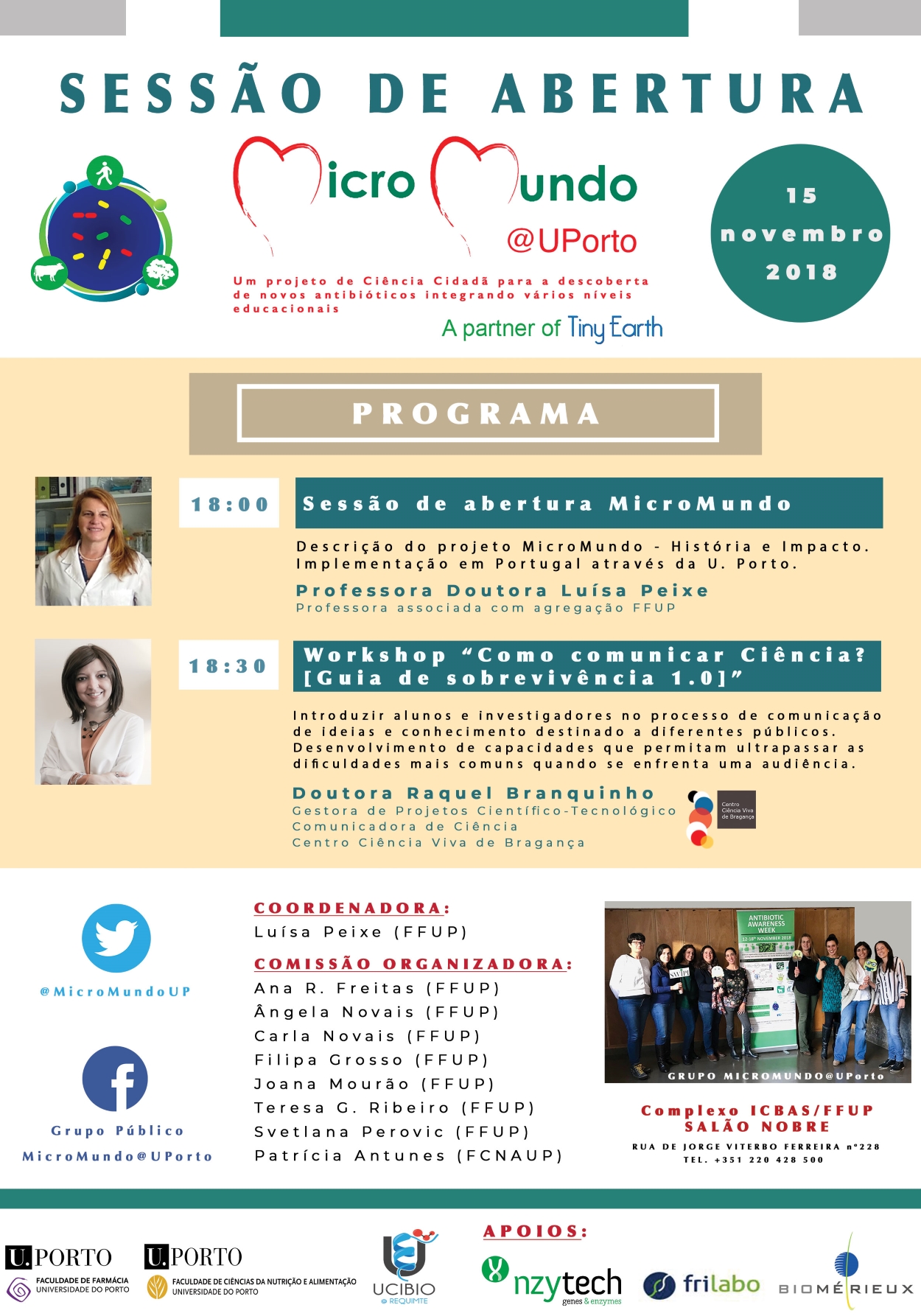 Micromundo@Uporto - Sesso de Abertura dia 15 de novembro de 2018