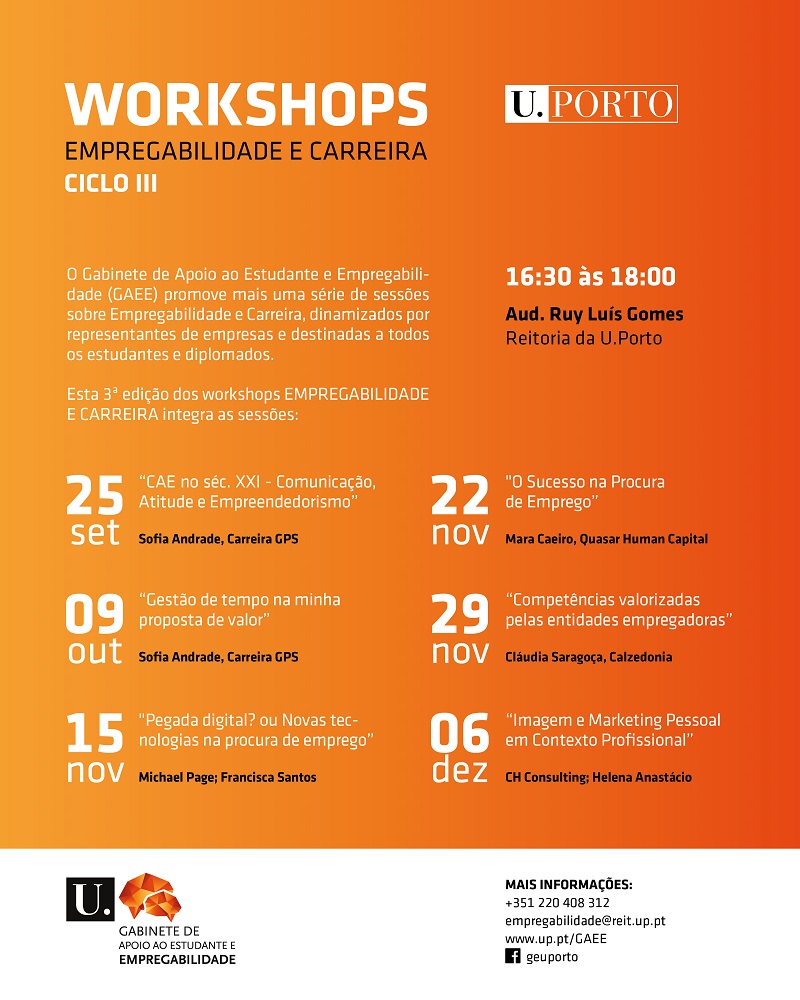 Flup Ciclo De Workshops Empregabilidade E Carreira 3 ª Edicao U Porto