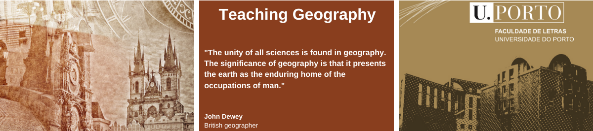 Image with quote from John Dewey, British geographer: