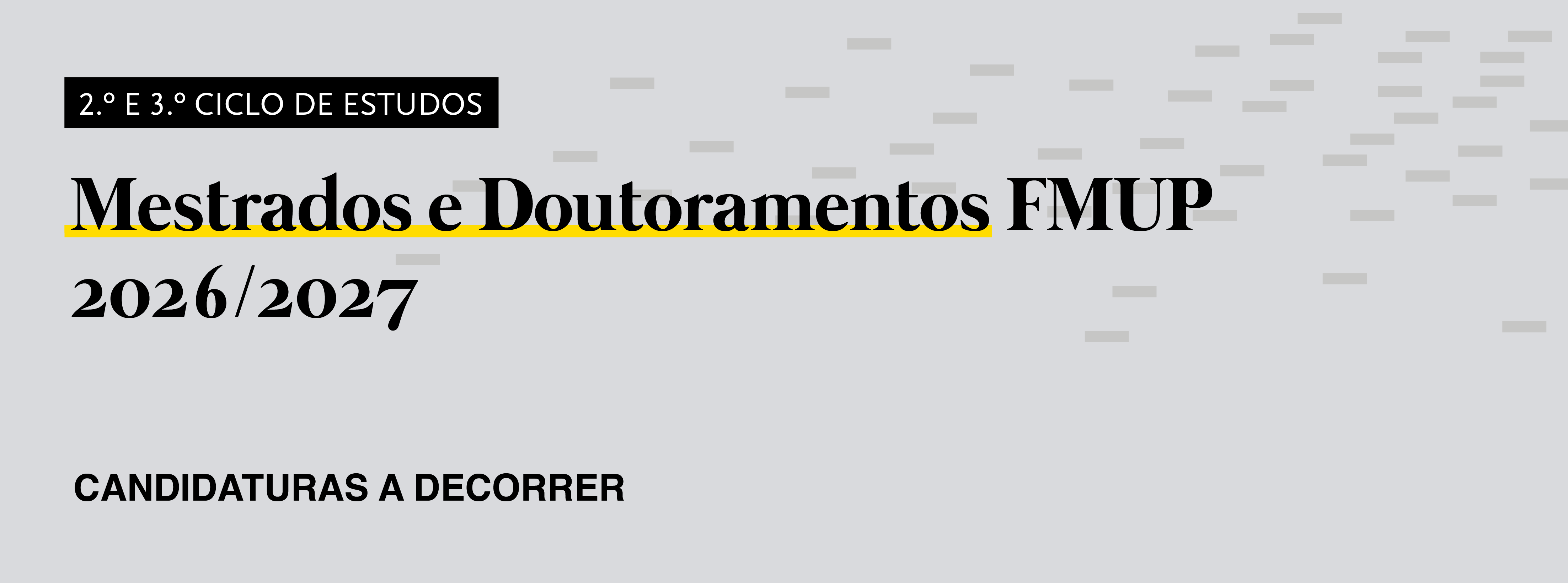 Candidaturas abertas para forma��o p�s-graduada 2026/2027