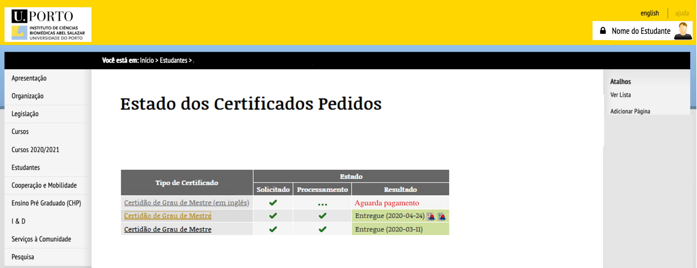 Estado Aguarda Pagamento