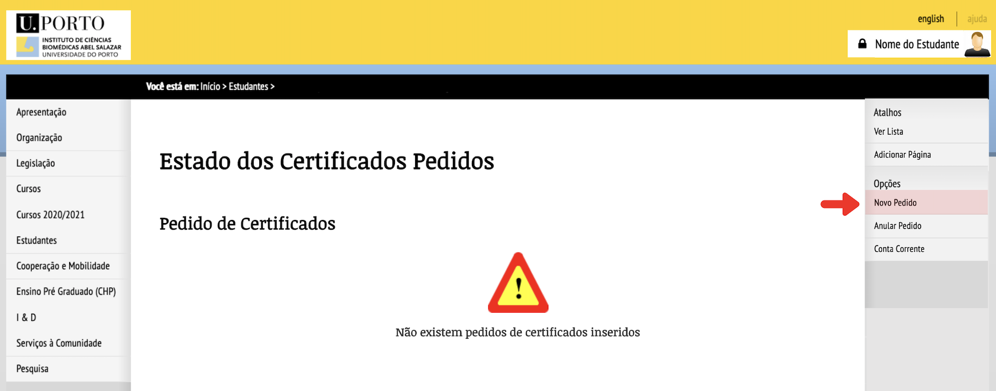 Pedir certides
