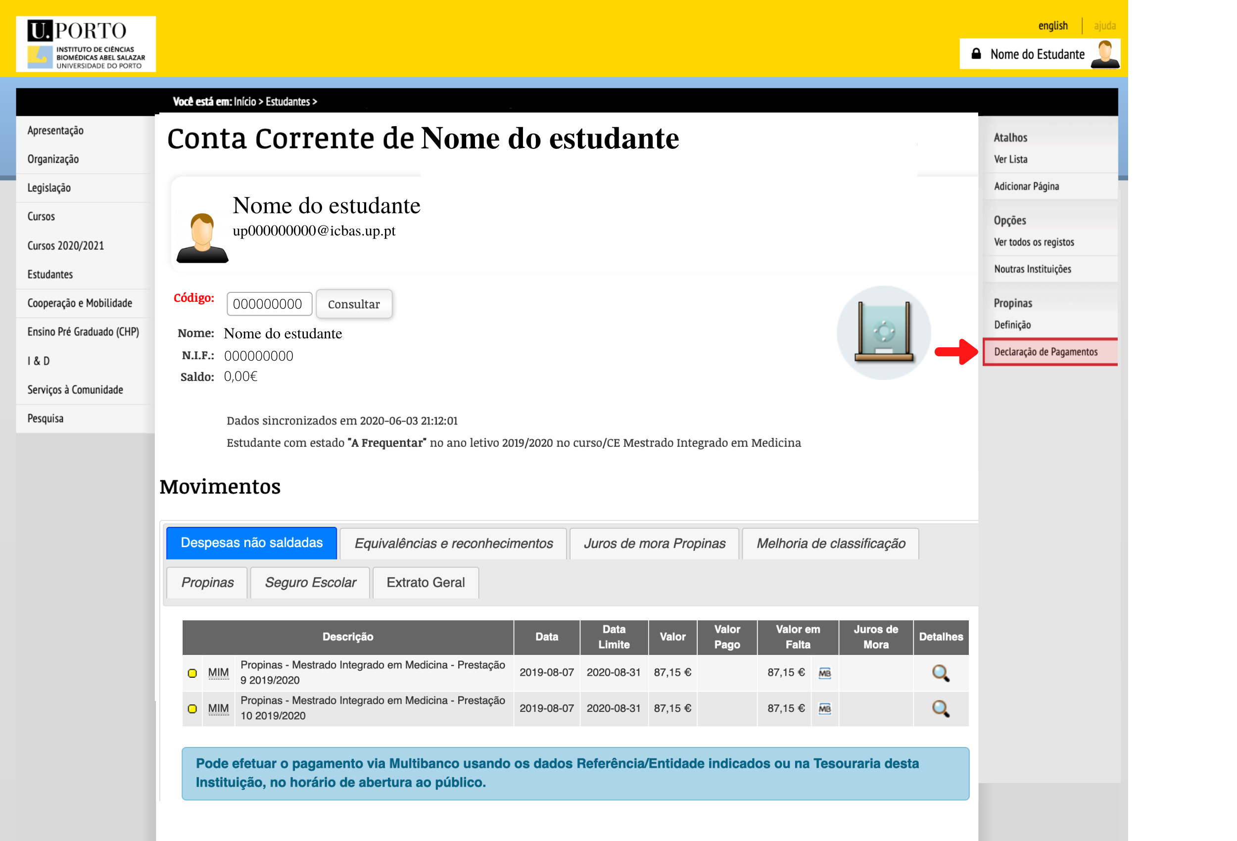 Obter uma declarao de pagamentos