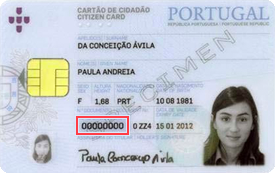 Information about the location of the citizen identification number