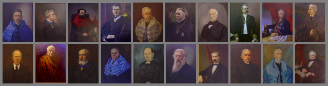 Image composed by several photographs of the Paintings of the Grand Hall of the University of Porto