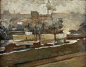 Fotografia do leo sobre carto de Heitor Cramez / Photograph of the Oil on card, by Heitor Cramez (1923)