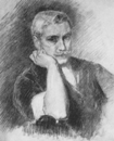 Auto-retrato a carvo de Alberto Aires de Gouveia (dos anos 30) / Self-portrait in charcoal by Alberto Aires Gouveia (30s)