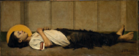 Fotografia da obra Mrtir Cristo, leo sobre Tela, de Joaquim Vitorino Ribeiro (1879) / Photo of the work Mrtir Cristo, Oil on Canvas, by Joaquim Ribeiro Vitorino (1879)