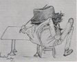 Caricatura de Manuel Laranjeira por Amadeo de Souza-Cardoso, 1906