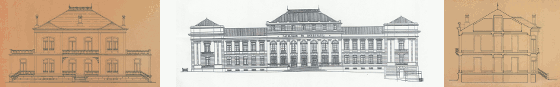 Banner com diversos desenhos de Edifcios da U.Porto / Banner with several drawings of Buildings of the U.Porto