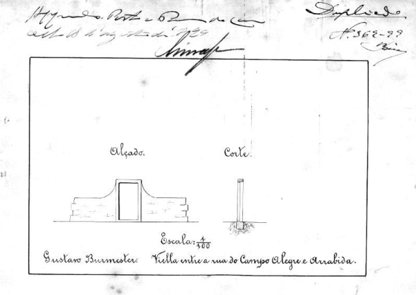Rectification of the Entre-Campos alley, street between the Casa Burmester and the Casa Andresen (drawing)