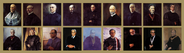 Imagem com os quadros de Retratos dos Reitores da U.Porto / Image with the portraits of the rectors of the U.Porto
