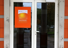 cone da foto dos materiais promocionais da Semana do A. Aberto 2012 na porta de acesso ao e-Learning Caf da U.Porto