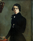 Auto-retrato de Chassriau (1835, Museu do Louvre, Paris) / Self-portrait of Chassriau (1835, Louvre Museum, Paris)