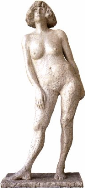 Escultura O Modelo Feminino, Gesso, de Carlos Marques (1986)