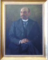 Retrato de Amndio Gonalves, pintado por Joaquim Lopes (cpia de foto, 1933) / Portrait of Amndio Gonalves, painted by Joaquim Lopes (copy of photo, 1933)