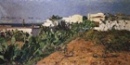 Pintura Casas brancas de Capri de Henrique Pouso, 1882 / White houses of Capri, painting of Henrique Pouso, 1882