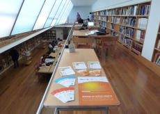 cone de foto dos materiais promocionais da Semana do A. Aberto 2012 na Biblioteca da Faculdade de Arquitetura da U.Porto