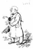 Caricatura de Roberto Frias, por Manuel Monterroso / Caricature of Roberto Frias, by Manuel Monterroso